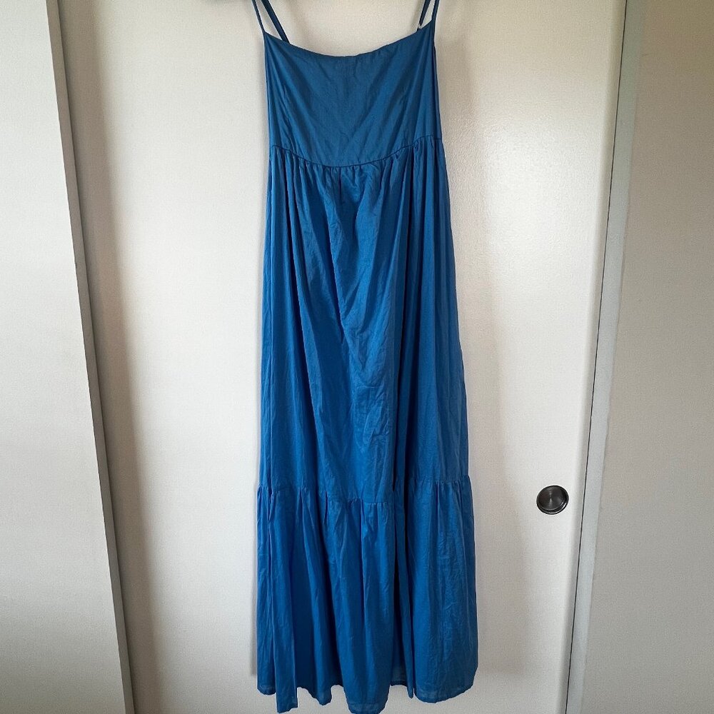 Blue Cotton Maxi Dress